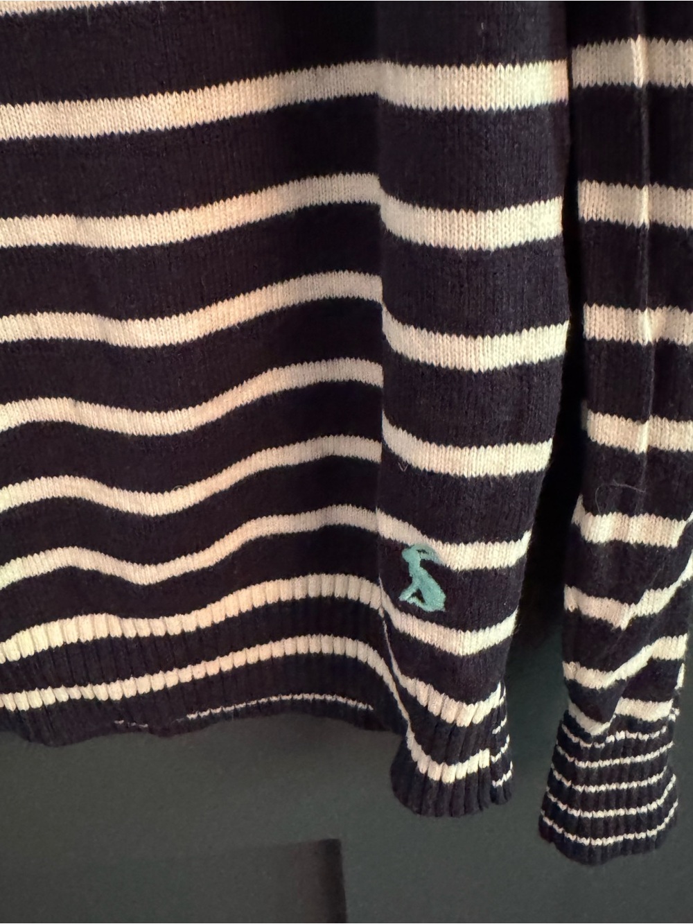 Joules Navy and White Breton Stripe Crewneck Sweater - Picture 4 of 7